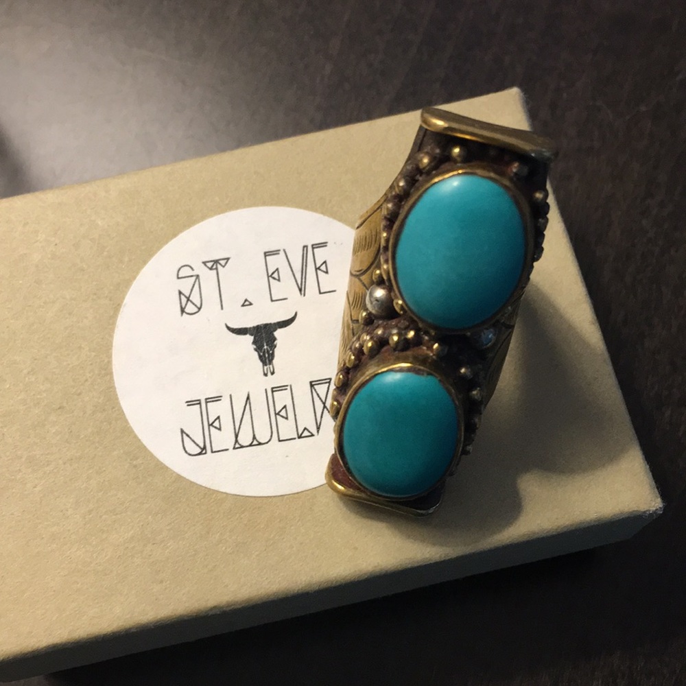 St Eve Turquoise Ring Adjustable